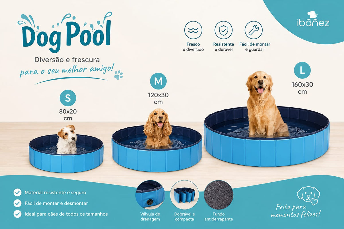 Summer Time- Piscina Dobrável para Cães