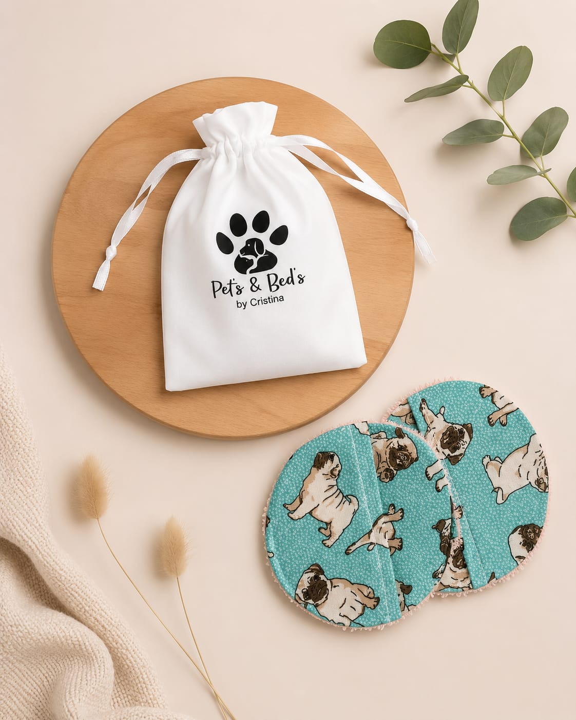 🐾 Discos de Limpeza Ocular Reutilizáveis – Cuidado Suave e Eco-Friendly