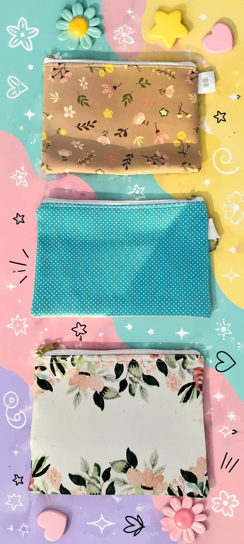 Bolsa de Maquilhagem Artesanal - Padrão Maquilhagem